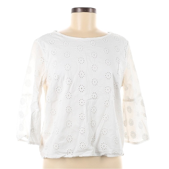 LAST CHANCE 7/31 White Eyelet Top - Picture 2 of 8